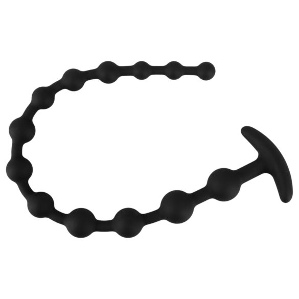 Black Velvets - analni dildo z izboklinami - črna