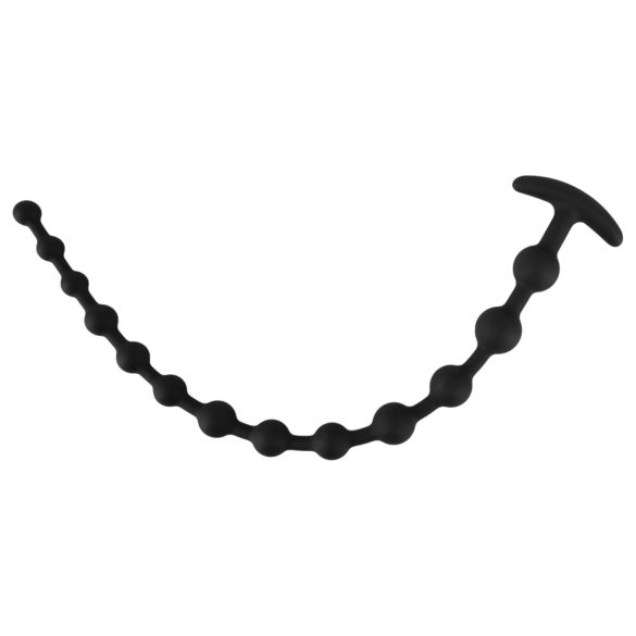 Black Velvets - analni dildo z izboklinami - črna