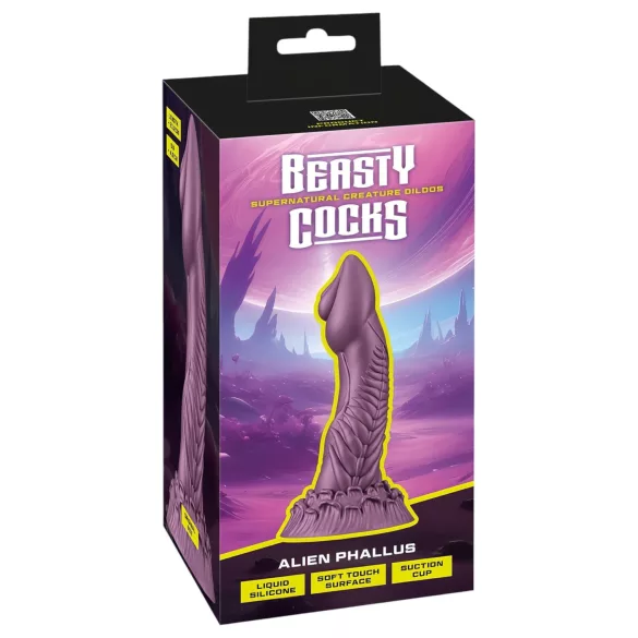 Beasty Cocks Alien Phallus - dildo v obliki vesoljca - vijoličen