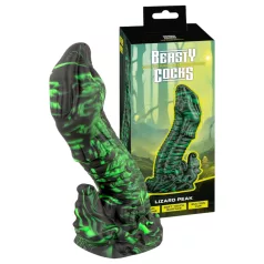   Beasty Cocks Lizard Peak - realistični dildo penis - zeleni črni