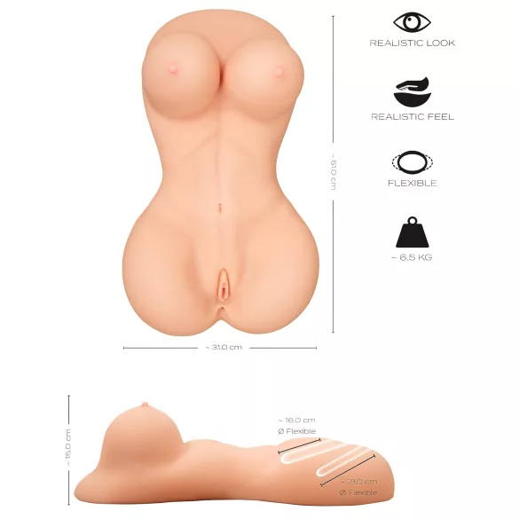 Realistixxx - ženski torzo - realistični masturbator