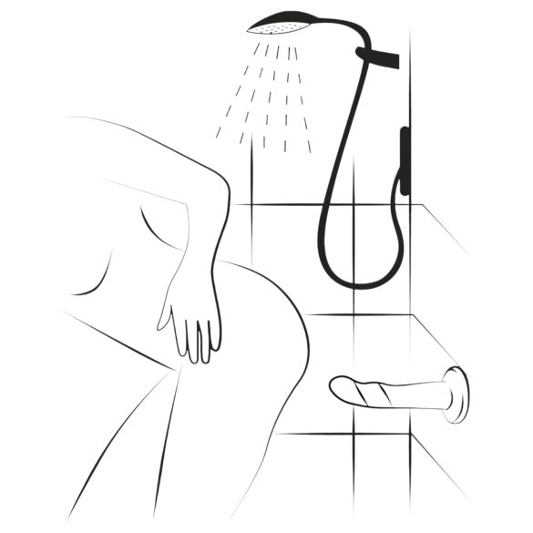 ROMP Dizi - silikonski dildo - upogljiv - roza-oranžen