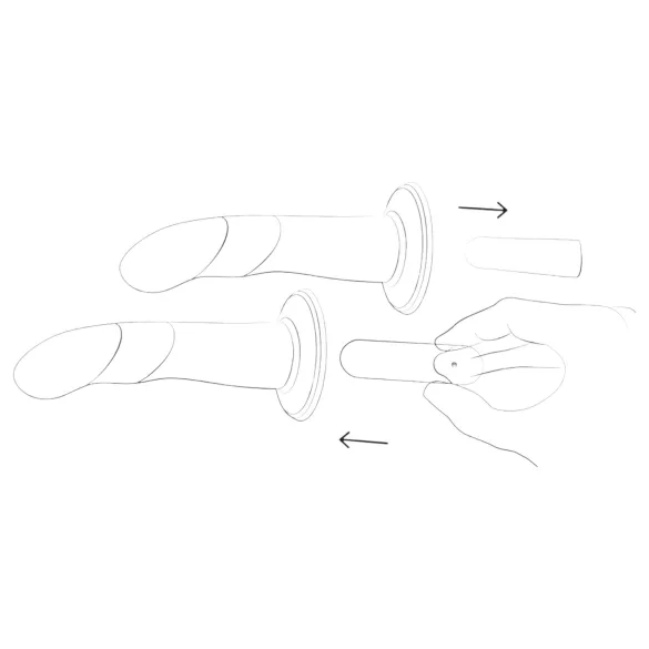ROMP Piccolo - silikonski dildo - prožen - modro vijoličen