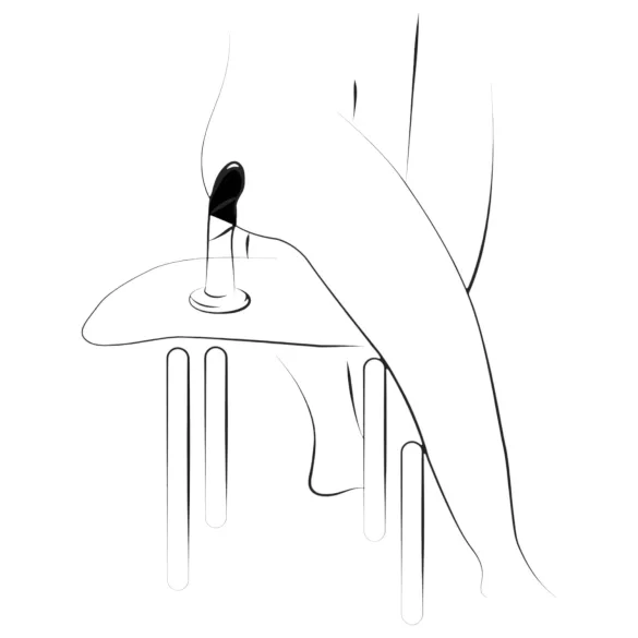 ROMP Piccolo - silikonski dildo - prožen - modro vijoličen