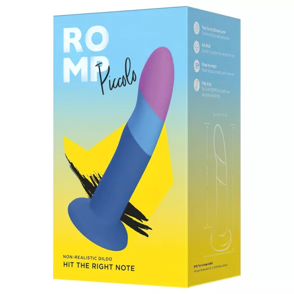 ROMP Piccolo - silikonski dildo - prožen - modro vijoličen