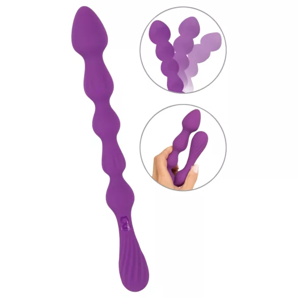 You2Toys - Kroglični, upogljivi analni dildo - (vijoličen)