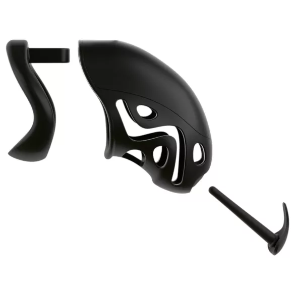 You2Toys - penis kletka s penis čepom - črna