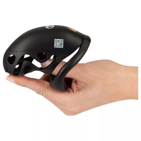 You2Toys - penis kletka s penis čepom - črna