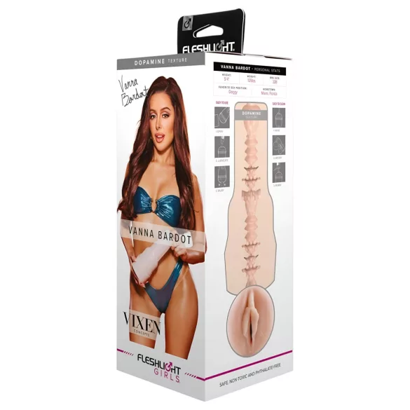Fleshlight Vanna Bardot - masturbator vagina - realističen - naravna barva