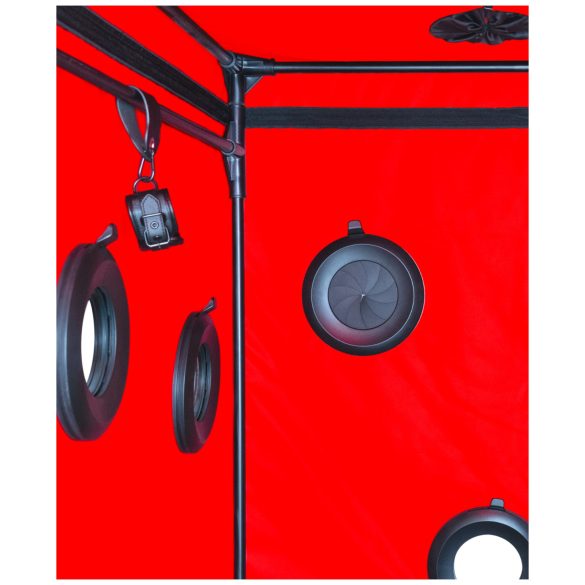 Secretdome - BDSM seks kabina z odprtinami (črna)