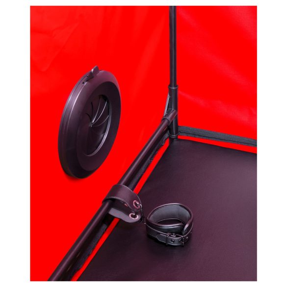 Secretdome - BDSM seks kabina z odprtinami (črna)