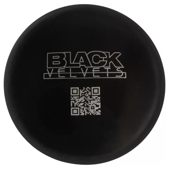 Black Velvets - silikonski analni čep z priseskom (črn) - L
