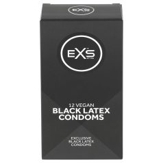 EXS Black - lateks kondom - črn - 12 kom