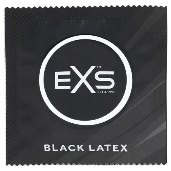 EXS Black - lateks kondom - črn - 12 kom