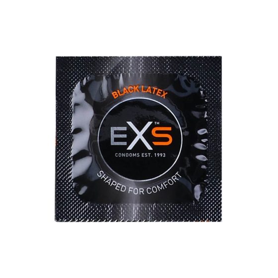EXS Black - kondom iz lateksa - črn (12 kosov)