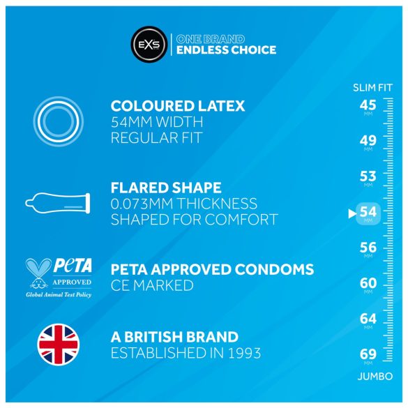 EXS Black - lateks kondom - črn - 12 kom