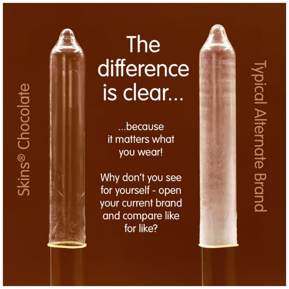 Skins - kondomi s čokoladnim okusom - 8 kos