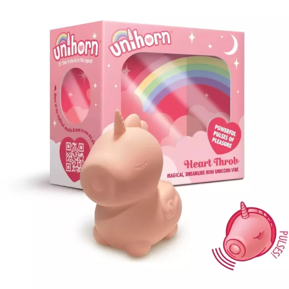 Unihorn Heart Throb - vibrator za klitoris - polnjenje USB - roza