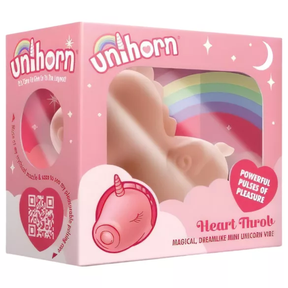 Unihorn Heart Throb - vibrator za klitoris - polnjenje USB - roza