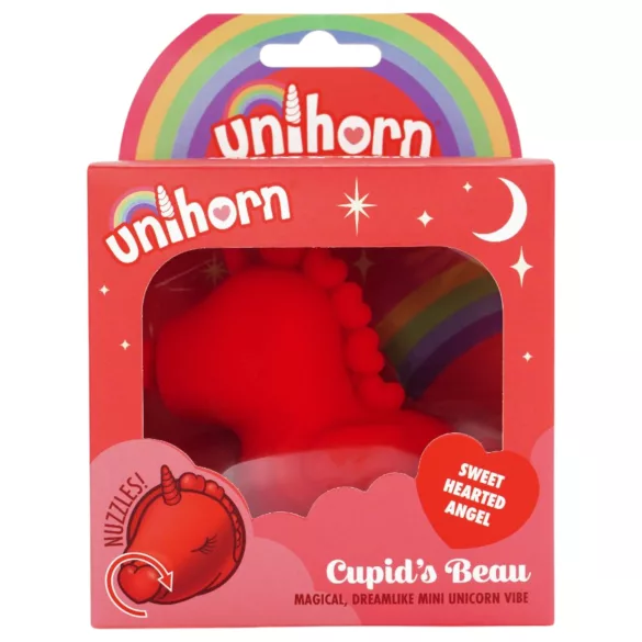 Unihorn Cupid's Beau - vibrator za klitoris - polnjenje USB - rdeč