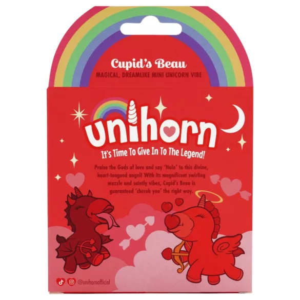 Unihorn Cupid's Beau - vibrator za klitoris - polnjenje USB - rdeč