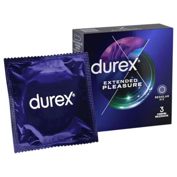 Durex - kondom za podaljšan užitek - zakasnitev orgazma - 56mm (3 kosi)