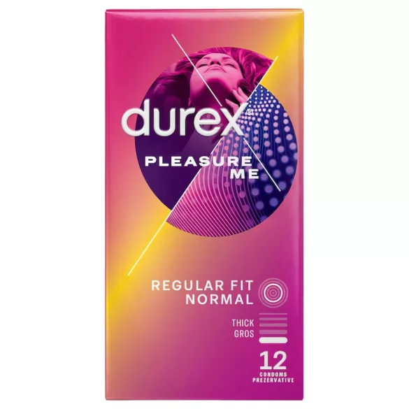 Durex Pleasure Me - kondomi z izboklinami in pikicami - 12 kos