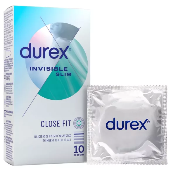 Durex Invisible Slim - kondomi - ultra tanki - 10 kos