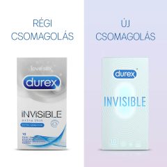   Durex Invisible Extra Sensitive - tanek, izjemno občutljiv kondom (10 kosov) -
