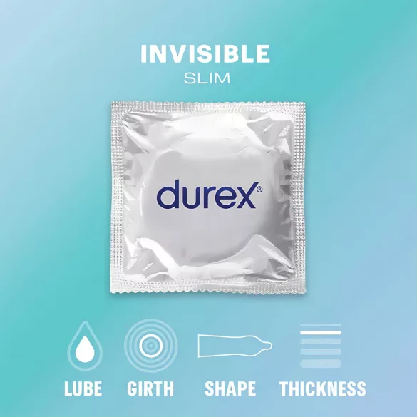 Durex Invisible Slim - kondomi - ultra tanki - 10 kos