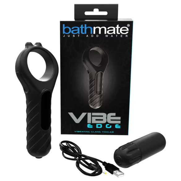 Bathmate Vibe Edge - akumulatorski vibrator (črn)