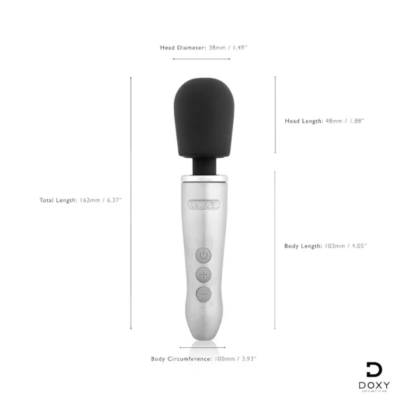 Doxy Go - masažni vibrator - srebrna