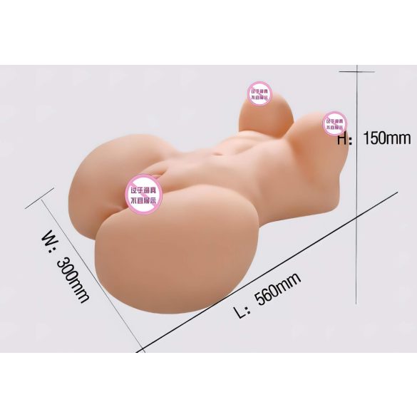 Lonely Fuck Me Silly - ženski torzo masturbator - naravna barva