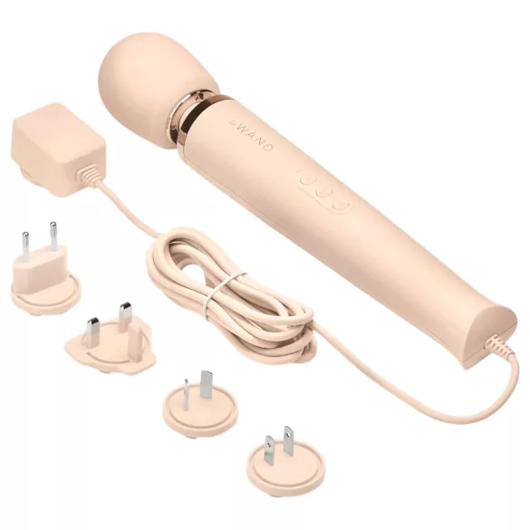 le Wand - masažni vibrator s kablom - močnejša stimulacija - bež