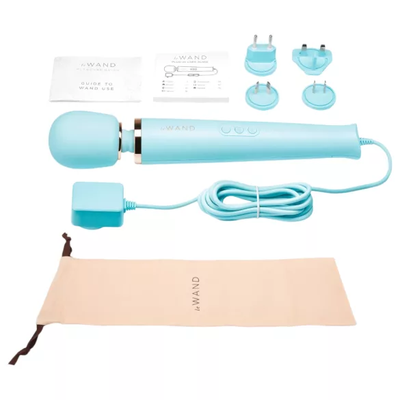le Wand - masažni vibrator z napajalnikom - modra