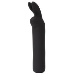   Happyrabbit Bullet - vibrator s paličico zajček za polnjenje (črn)