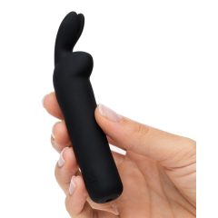   Happyrabbit Bullet - vibrator s paličico zajček za polnjenje (črn)