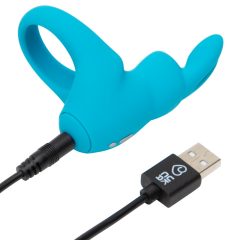   Happyrabbit Cock - Vibracijski obroček za penis na baterije (modri)