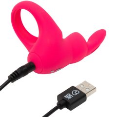 Happyrabbit Cock - vibracijski obroček za penis (roza)