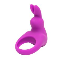   Happyrabbit Cock - vibracijski obroček za penis z možnostjo polnjenja (vijolična)