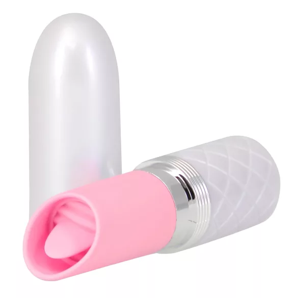 Pillow Talk Lusty - vibracijska palica z jezičkom - akumulatorska - roza