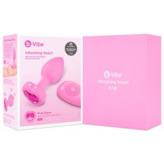 b-vibe heart - brezžični analni vibrator z radiem (roza)