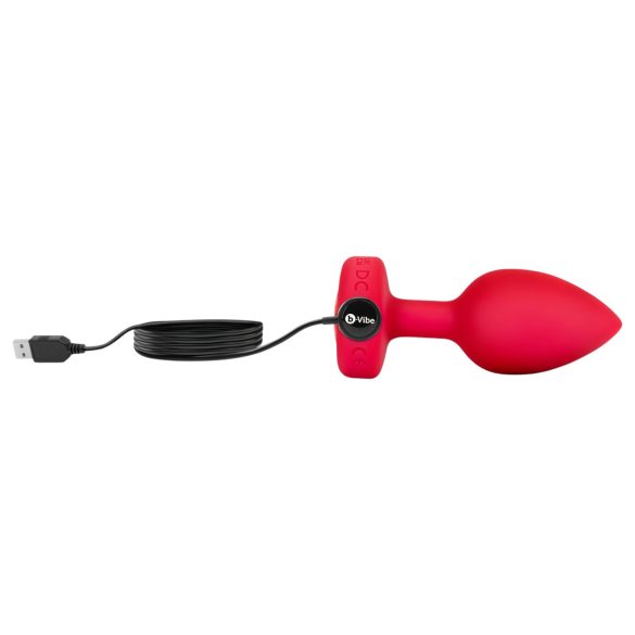 b-vibe heart - akumulatorski radijski analni vibrator (rdeč)