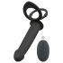 Black Velvet Double F - pripenjalni analni vibrator (črn)