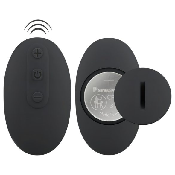 Black Velvet Double F - pripenjalni analni vibrator (črn)