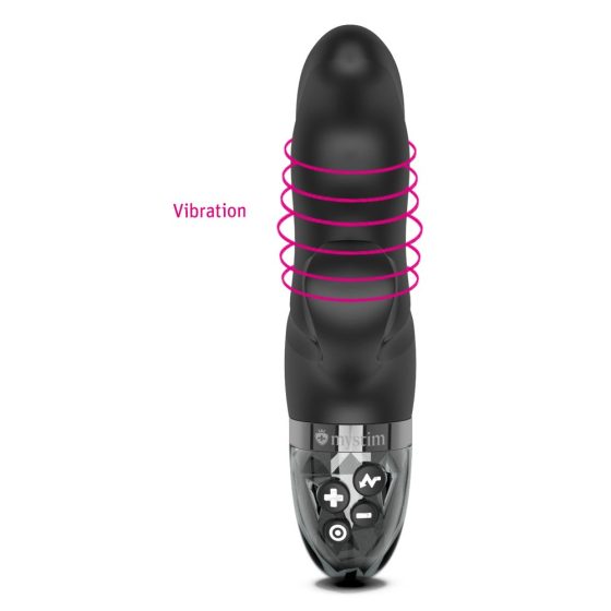 mystim Hop Hop Bob E-Stim - brezžični električni vibrator z nihajno roko (črn)