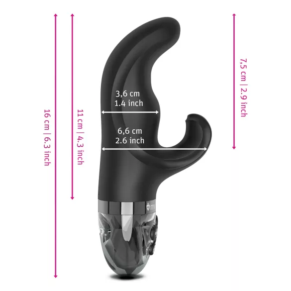 mystim Hop Hop Bob E-Stim - polnilni elektro vibrator (črna)