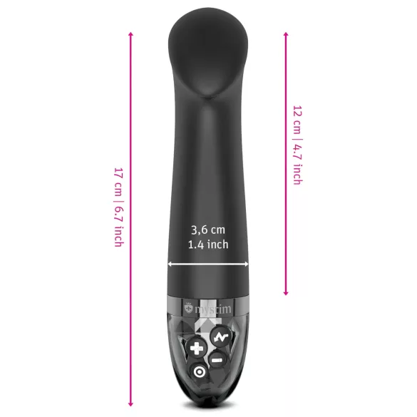 mystim - elektro G-točka vibrator - črna