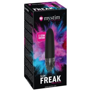 mystim Sleak Freak E-Stim - električni vibrator za polnilec (črn)