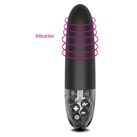 mystim Sleak Freak E-Stim - električni vibrator za polnilec (črn)